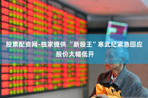 股票配资网-独家提供 “新股王”寒武纪紧急回应 股价大幅低开